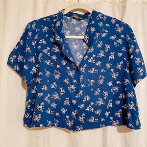 Wild Fable Cropped Floral Blouse